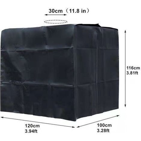 Enowelir Bâche noire Anti-UV pour cuve 1000 litres Raccord et autre accessoire pour cuve de récupération d'eau (1/3)