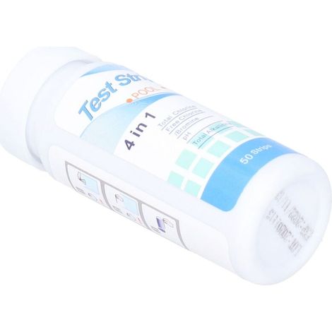 50 bandes de test d'eau de spa de piscine 4 en 1 sans chlore chlore/brome PH alcalinité (1/5)