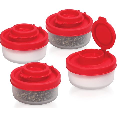 Salière Et Poivrière - Lot De 4 - Plastique Sans BPA - Hermétique - Camping Et Voyage - 40ml (1/5)