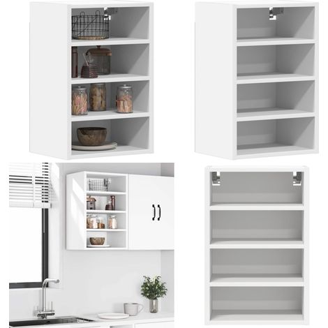 vidaXL Hängeschrank Weiß 40x29,5x60 cm Holzwerkstoff (1/5)
