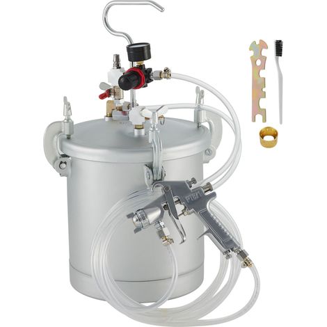Mophorn Pistola de pintura 10 L, depósito de pintura 30 psi, sistema de pulverización de pintura, soporte para pintar agua, barnices, superficies finas para proyectos de interior y exterior (1/5)