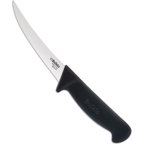 Coltello per Disosso Curvo Lama 13 cm Bufalo S102/13 Manico Nero (1/2)