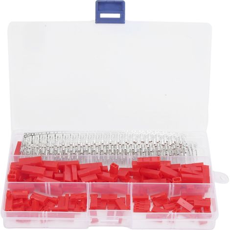 Kit de connecteurs électriques SYP à coque rouge, bornes mâles femelles nues KJ030033, isolées pour câblage (1/5)