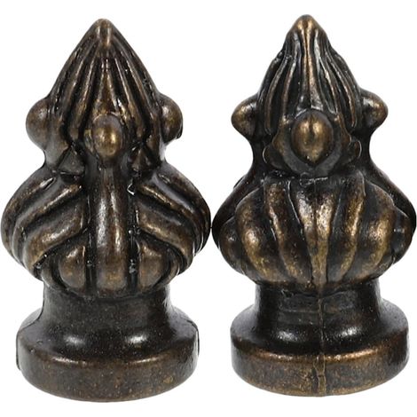 Embouts de Lampe 2 Pièces Rétro en Alliage de Zinc  Filetage Interne 1/4, Finition Antique Élégante, Décoration pour Luminaire et Lampe de Table [Classe énergétique A] (1/5)