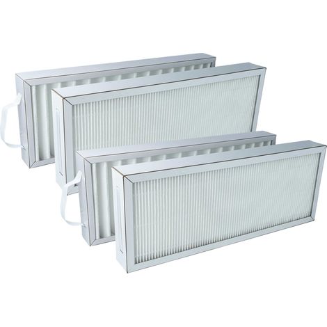 vhbw Air Filter Set Replacement for Pluggit APFG4F7-310-1 for Ventilation Devices - G4 / F7 4-Part Kit White