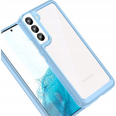 Cover a tema spazio esterno per Samsung Galaxy S23 con cornice flessibile, colore blu. (1/5)