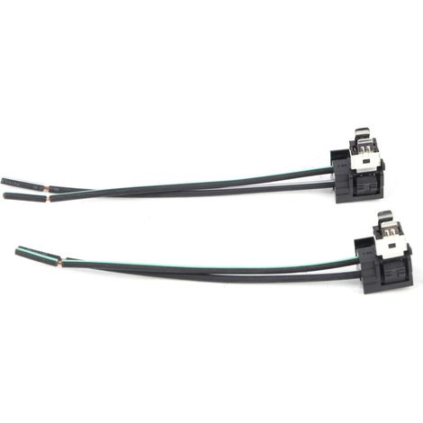 Gorgeri Cablaggio per portalampada faro per lampadina H1, 2 pezzi Connettore adattatore per cablaggio portalampada faro Line-Crezuo