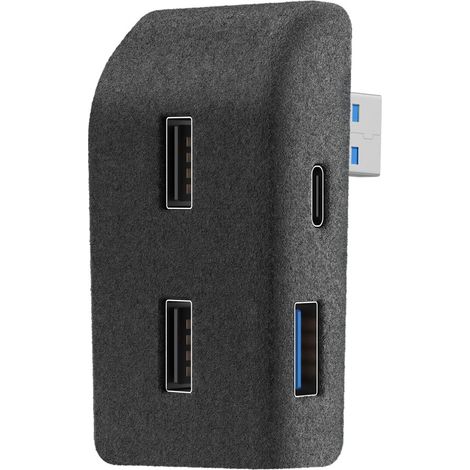Concentrador USB apto para la guantera. Compatible con Tesla Model Y 2024-2020. Base multipuerto USB de ABS flocado,apta para la guantera