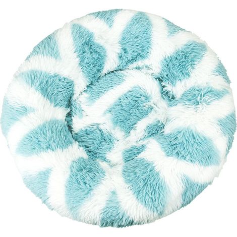 Lit pour chat, coussin moelleux, doux lavable pour chiens chats (blanc bleu, 40 cm), Ensoleillé (1/5)