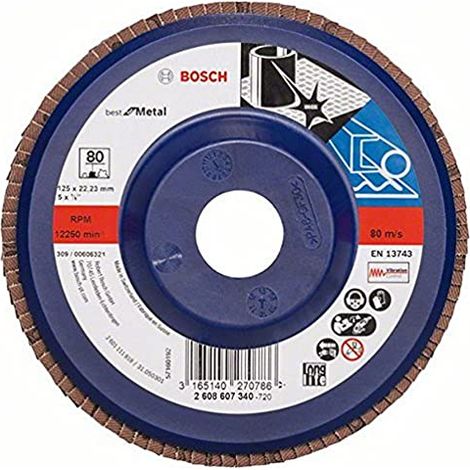 Bosch PRO X571 Fächerschleifscheibe 125 mm G80 2608607340 (1/4)