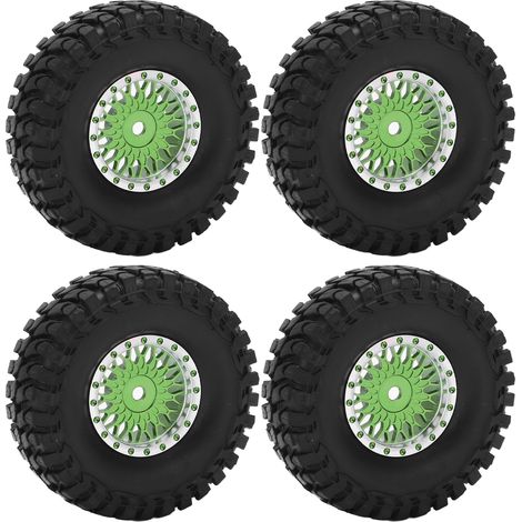 Roues de voiture RC avec moyeu pour AXIAL SCX24 AXI90081 AXI00001 AXI00002 1/24, kit de roue, moyeu et pneu doré (1/5)