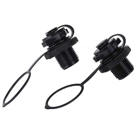 Bouchons de valve gonflable pour bateau, lot de 2 - Embouts PVC étanches et durables, adaptés aux canots, radeaux et piscines. (1/5)