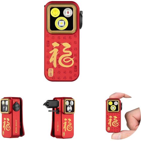Oclip Pro Lampe de Poche à Clip 3 Sources de Lumière 5 Modes 500LM 120M Performance Max. Mini Lampe Torche Longue Durée 144H EDC Type C Rechargeable Petit Lampe IPX6 pour l'éclairage de Secours