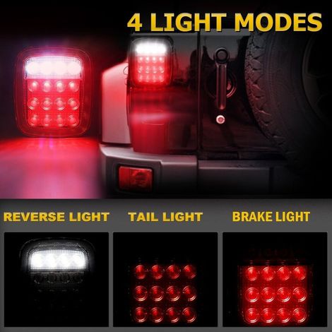 Hochwertige, schnell verkaufte 16-LED-Zweifarben-Rückleuchten für Wrangler-Fahrzeuge – direkt vom Hersteller. (1/4)