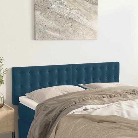 Kopfteile Dunkelblau 144x5x78/88 cm Samt