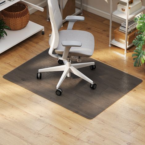 Protection de sol en plastique noir transparent 120 x 90 cm pour chaises de bureau