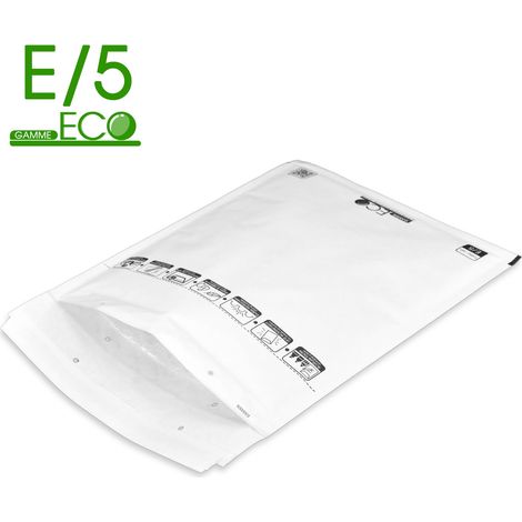 Enveloppebulle – Lot de 100 enveloppes à bulles ECO E/5 220x260 mm – Papier kraft 80 g/m² – Film bulles polyéthylène 50-55 microns