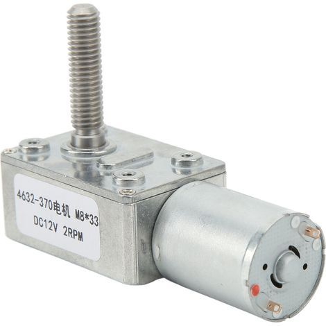 12-V-Gleichstrom-Schneckengetriebemotor 4632-370, 2 U/min, Präzisions-Drehzahlminderer, M8x33-mm-Welle, hohe Präzision, kompakt (1/5)