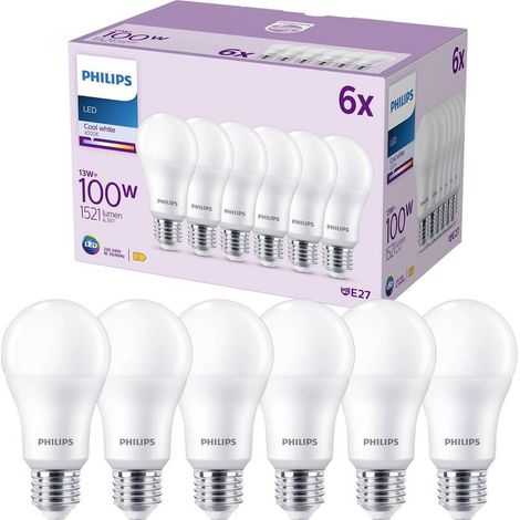 [GEBRAUCHT] B-Ware Philips LED-Lampe E27 13W 1521lm 4000K matt 6er Pack energieeffizient (1/2)