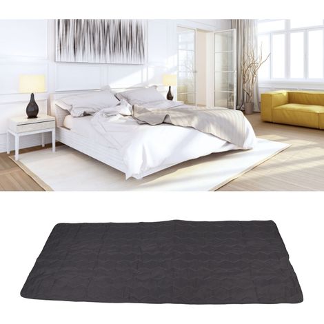 Protège-matelas antidérapant grand format, imperméable, pour canapé et lit, motif nid d'abeille gris foncé, 76 x 178 cm (30 x 70 pouces). (1/5)