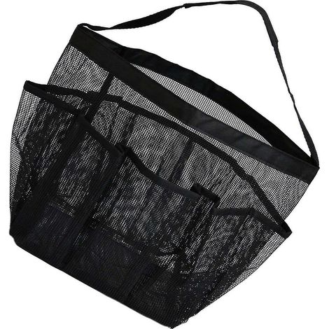 Panier de douche suspendu à séchage rapide avec 8 poches en filet, organisateur portable pour produits de toilette, cosmétiques, shampoing et savon, compatible avec les salles de bain des résidences é (1/3)