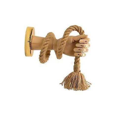 Retro-Industrie-Wandleuchte aus Holzseil, Nachttischlampe, Wandmontage, Kabelmontage mit Schalter