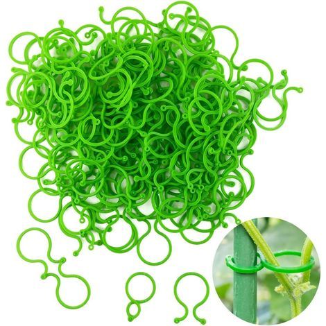 200 supports pour plantes grimpantes, clips de jardin pour soutenir la croissance, fixations murales, crochets pour plantes grimpantes, protection et connexion des fleurs et autres végétaux. (1/5)