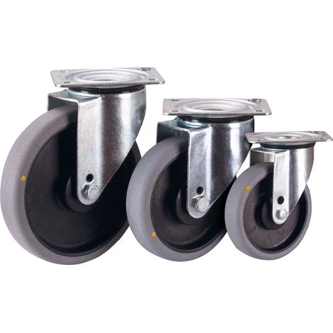 VARIOfit Lenkrolle 125 x 32 mm grau elektrisch leitfähig