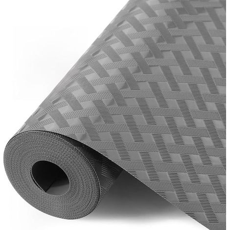 Drawer Bottom Mat, Kitchen Drawer Protector, Non-Adhesive Non-Slip Bottom, Can Be Cut, EVA Plastic Protective Film for Kitchen Cupboard (Grey/30 cm x 300 cm) (1/2)