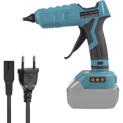 Akku-Heißklebepistole für Makita 11-mm-Akkus. Schnelles Aufheizen. Vielseitige und präzise Kupferdüse für Ihre Projekte.