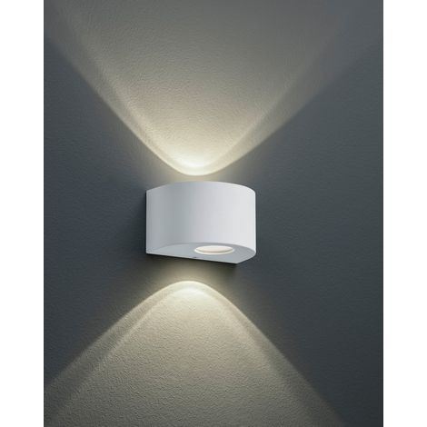 ROSARIO APPLIQUE LED DA ESTERNO MEZZA LUNA BIANCA CON DIFFUSORI INTERCAMBIABILI L.15CM (1/5)