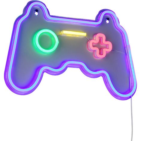 Reality LED Wandleuchte Gamer Controller 41 x 28 cm warmweiß transparent (1/3)