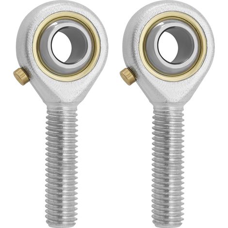 Dos rodamientos esféricos M8x1.25 con juntas rosas, conector roscado a la izquierda POS8. (1/5)