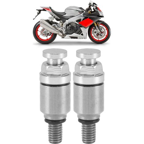 M50,8 Entlüftungsschraube, kompatibel mit HONDA, YAMAHA und KAWASAKI (paarweise erhältlich), silberfarben (1/5)