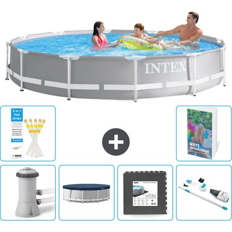 Prism Frame Pool Rund - 366x76 cm - 7-teilig S262
