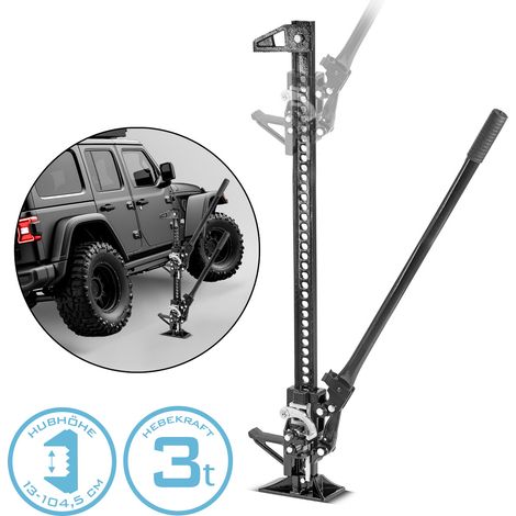 STAHLWERK Cric a cremagliera 48" 3t 104 cm Cric agricolo a bastone verricello Cric offroad