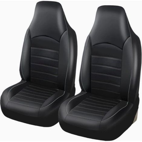 Coprisedili anteriori sportivi universali in similpelle PU – schienale basso, compatibili con airbag e vestibilità perfetta