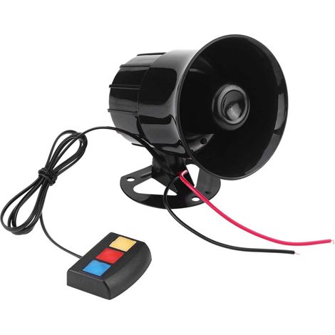 Klaxon voiture 12V 30W – 3 haut-parleurs puissant – sirène d’alarme moto – avertisseur sonore très fort – pour auto et deux-roues