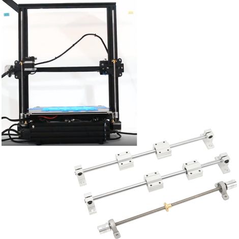 Kit de vis-mère trapézoïdale pour imprimante 3D, mouvement linéaire, axe optique mécanique, rail de guidage, support de palier, support d'arbre 8-300 (1/5)