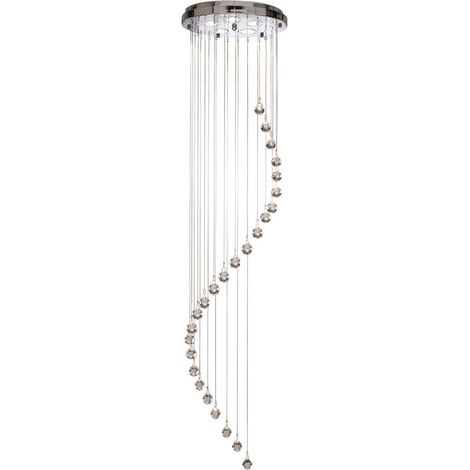 Sospensione Contemporanea Corrider Acciaio Cromo Vetro 1 Luce Gu10 (1/2)