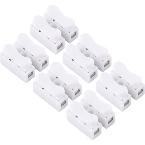 100 Stück 2-polige 10A 220V weiße Schnellverbinder für elektrische Kabel (1/5)
