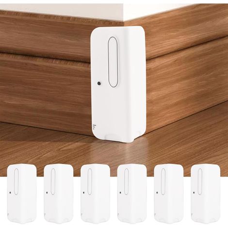 Confezione da 6 blocchi angolari in silicone per battiscopa, ideali per gambe di mobili e basi a muro. (1/4)