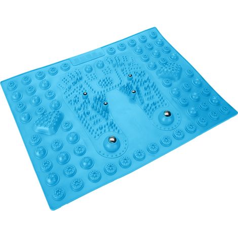 Lot bleu, tapis de massage des pieds par acupression et réflexologie, coussin magnétique en magnétite pour femmes, marche. (1/5)