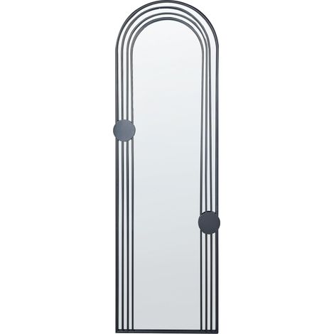 Wandspiegel AJAIN 45 cm 146 cm Metall Schwarz (1/5)