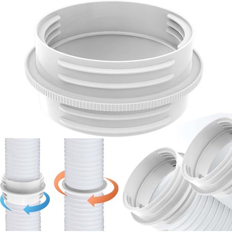 Tuyau Climatiseur Mobile Blanc, FORMVERSITY Raccord Tuyau Climatiseur Mobile 130-150mm, Kit Evacuation Climatiseur pour d'Évacuation Ca (1/4)