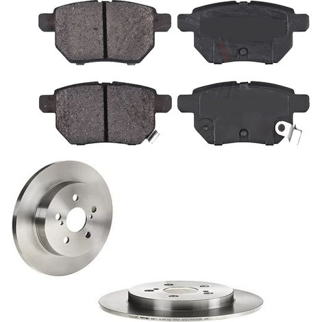 KIT FRENI POSTERIORI compatibile con TOYOTA PRIUS (W3) - DISCHI + PASTIGLIE OEM: P 83 083 , P 83 133 / 18052 /SOSTITUZIONE DIRETTA/BASSA POLVERE/SILENZIOSO (1/5)