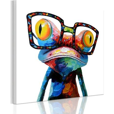 5050cm Multicolore Animal Grande Taille Impression Toile Cadre en Bois Art Mural (50X5cm Grenouille, Pas de Cadre) (1/5)