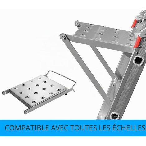 Plate-Forme de Travail, Plateforme de Travail pour Echelle Etagère de Travail pour Toutes Les Echelles 180 kg (1/4)