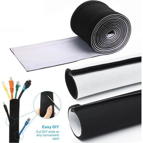 Cache Cable,300cm Flexible Câble Rangement Organisateur et Protecteu pour Câbles Électriques