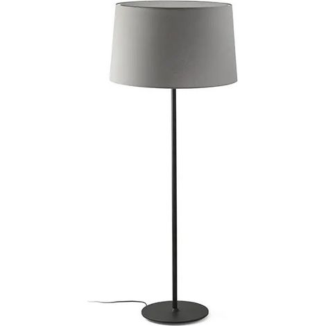 Faro Windsor Lampada da terra con paralume conico nero, grigio 1x E27 (1/4)
